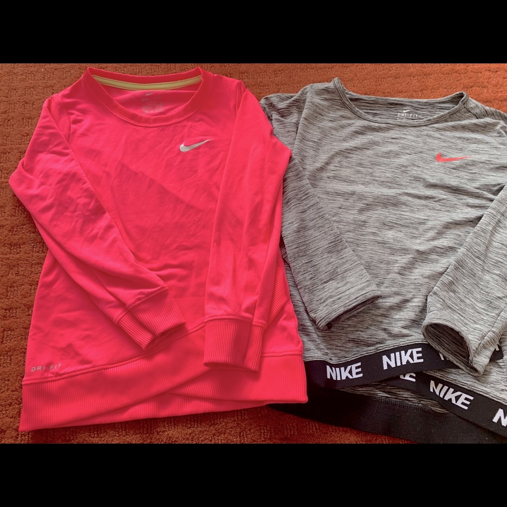 Two Nike dry fit shirts